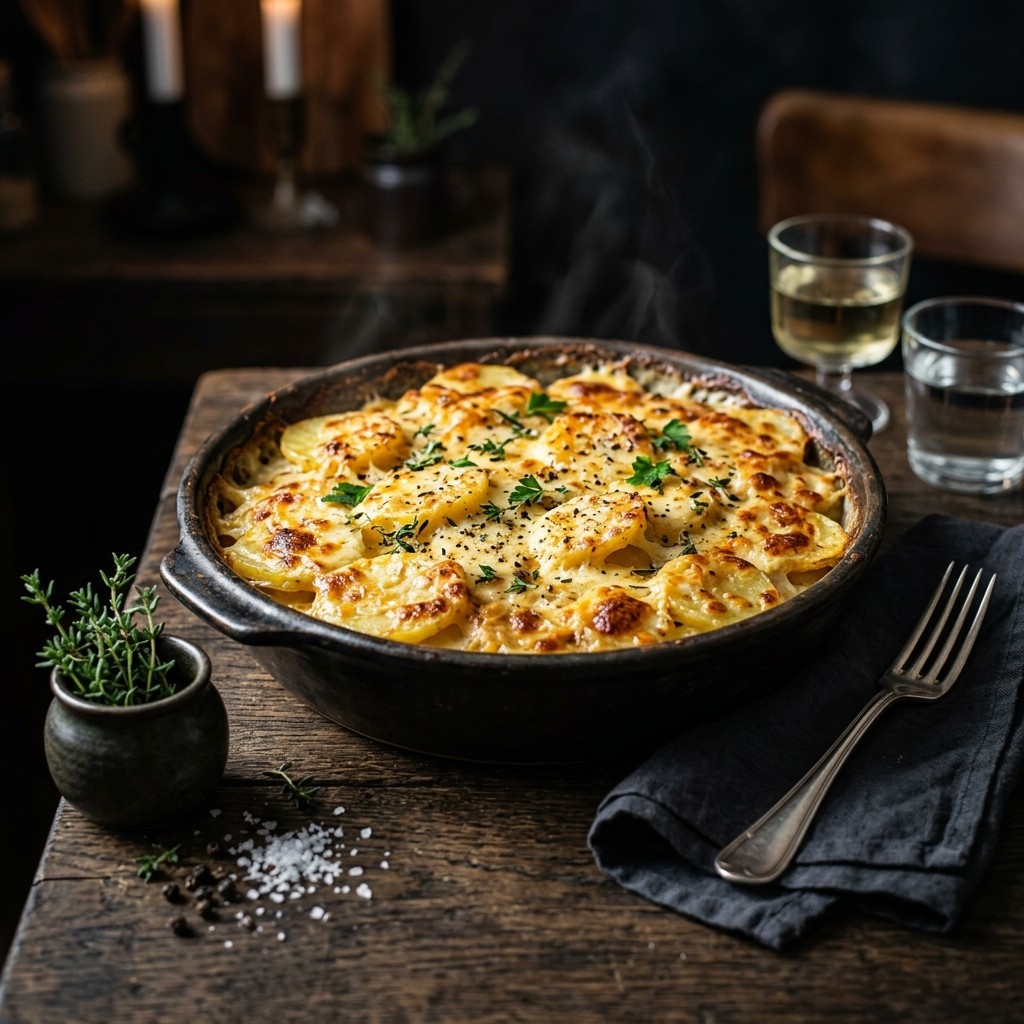 Kartoffelgratin Rezept cremig mit Käse überbacken