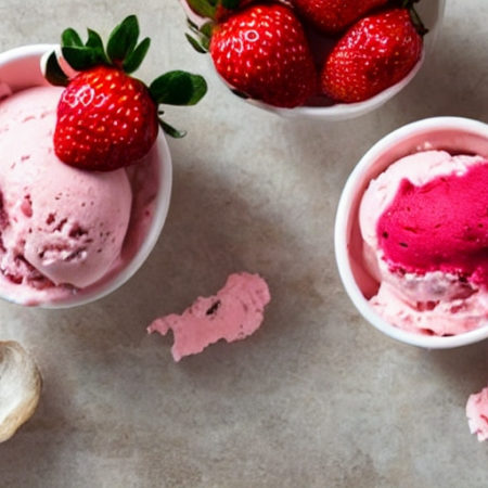 selbstgemachte Erdbeer-Joghurt-Eiscreme Rezept