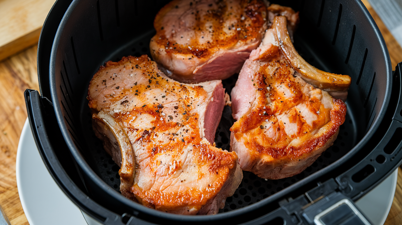 Saftige Schweinekoteletts im Airfryer