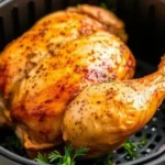 Ganzes Hähnchen in der Heißluftfritteuse